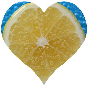 FX №38093  Lemon heart shaped