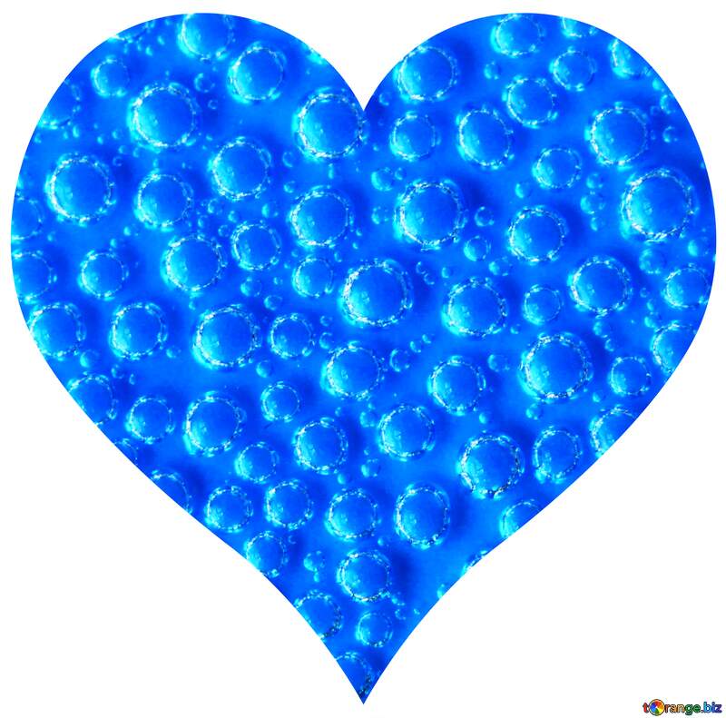 heart shaped bubbles blue waters №40804