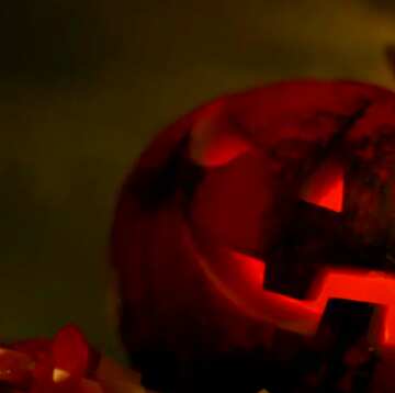 FX №39590 Halloween pumpkin red  background