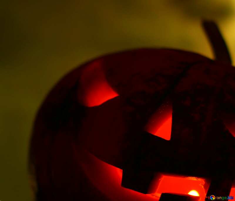 Halloween pumpkin on a sunset background №46172