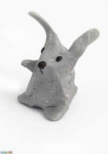 FX №4973  rabbit from clay