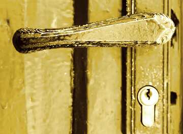 FX №4247 Monochrome. Door handle with lock..