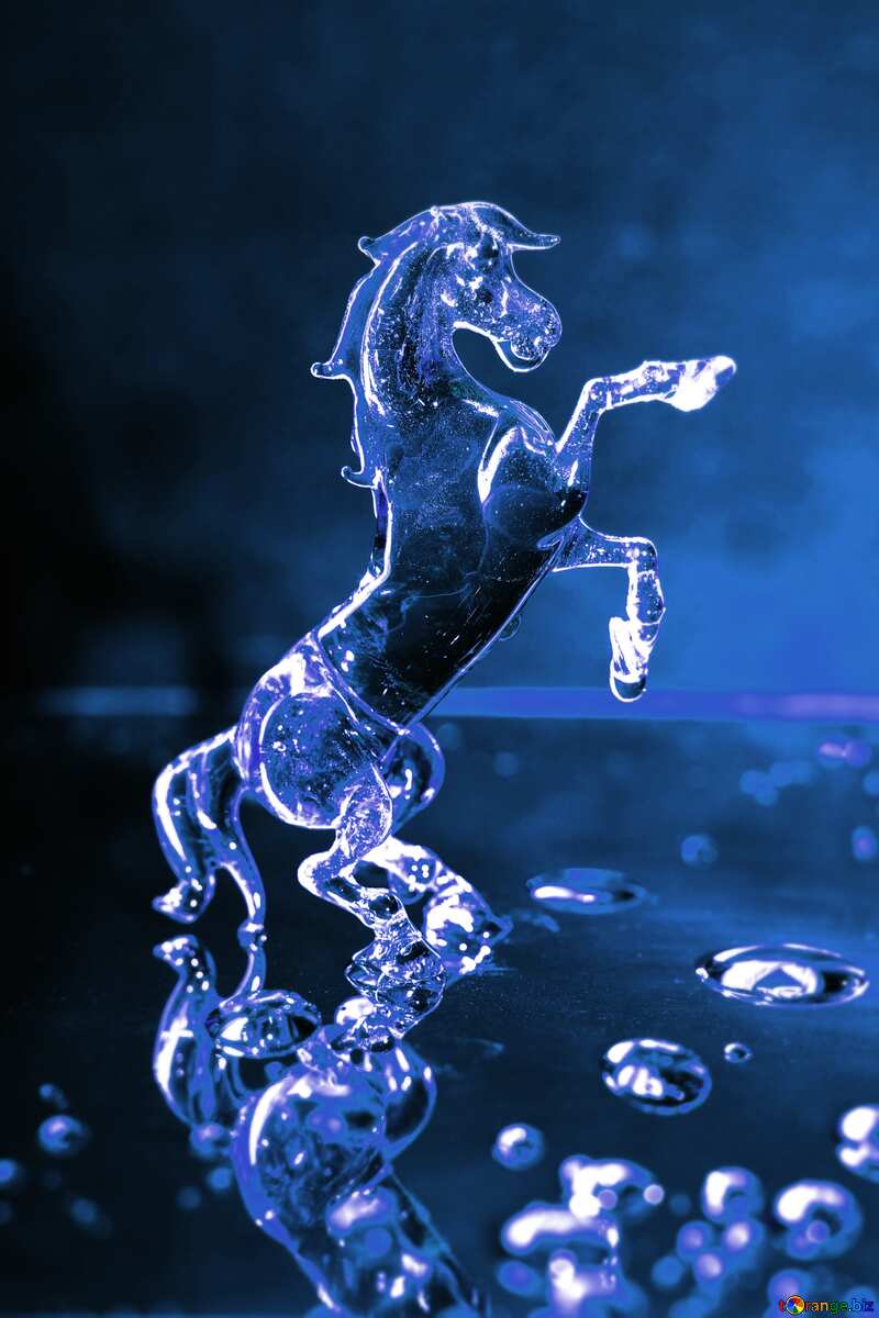 Blue color. Horse. №25733