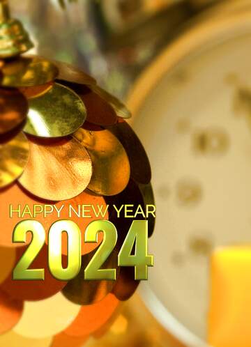 FX №44602 New year in gold tones  happy New year 2024