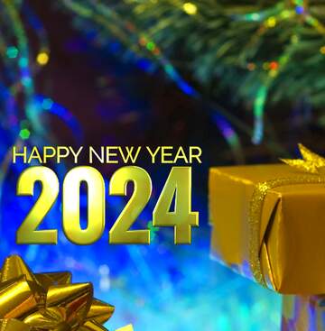 FX №44185 Postcard happy  new  year   2024