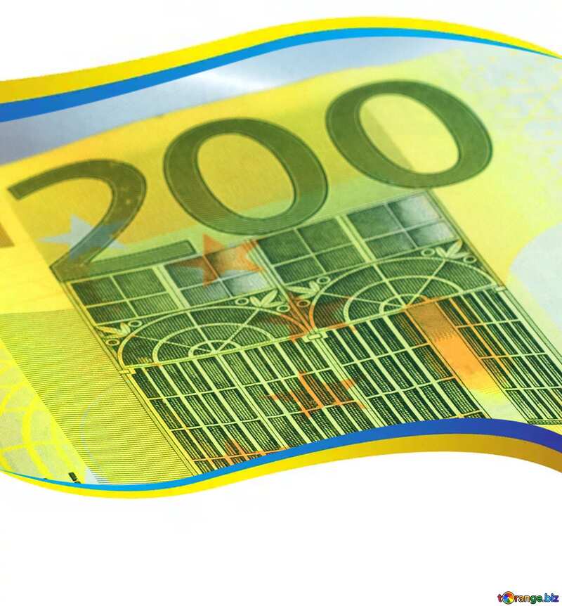 Money 200 Euro fragment card frame №7211