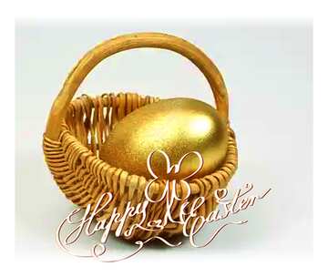FX №45543 Happy  Easter Egg Gold