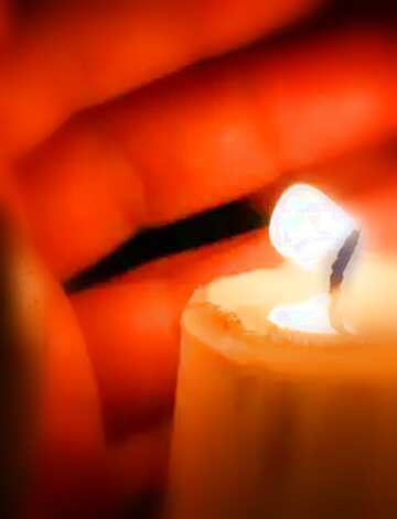 FX №47982 candle with fingers