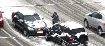 FX №47933 Обложка. Автомобильная авария  в снегопад.