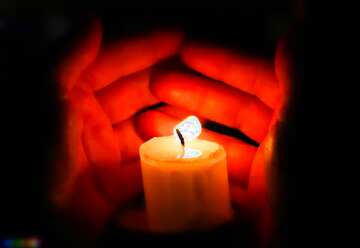 FX №47987 candle and hand