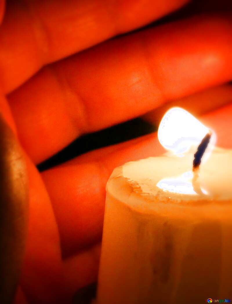 candle with fingers №18116