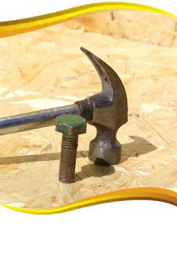 FX №49734 hammer and  bolt frame design constructing