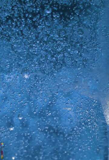 FX №5776 Cyan color. Liquid with bubbles.