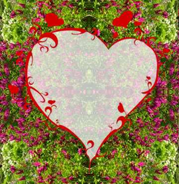 FX №5063 Flower tree heart frame