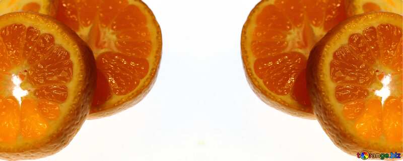 Sliced ​​tangerine background №18338