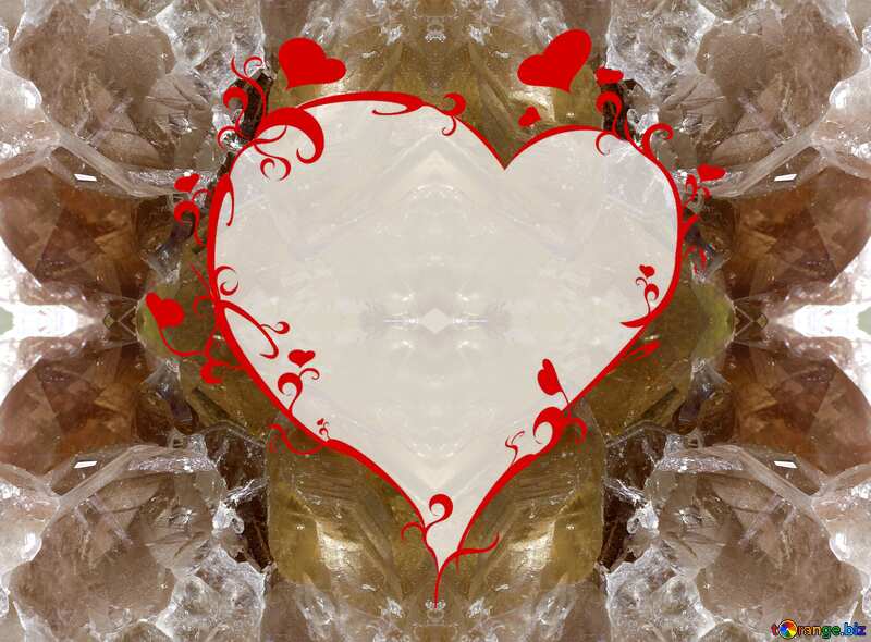 Mineral frame with heart №44674