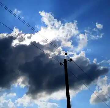 FX №50020 sky cloud wires electricity