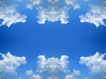 FX №51446 Sky with clouds frame pattern