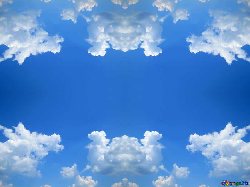 Sky with clouds frame pattern №31566
