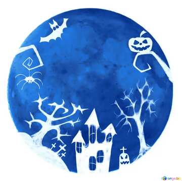 FX №53777 Halloween clipart with moon
