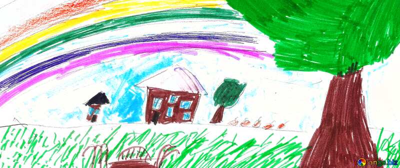 Обложка. Детский рисунок жизнь на природе. №42880