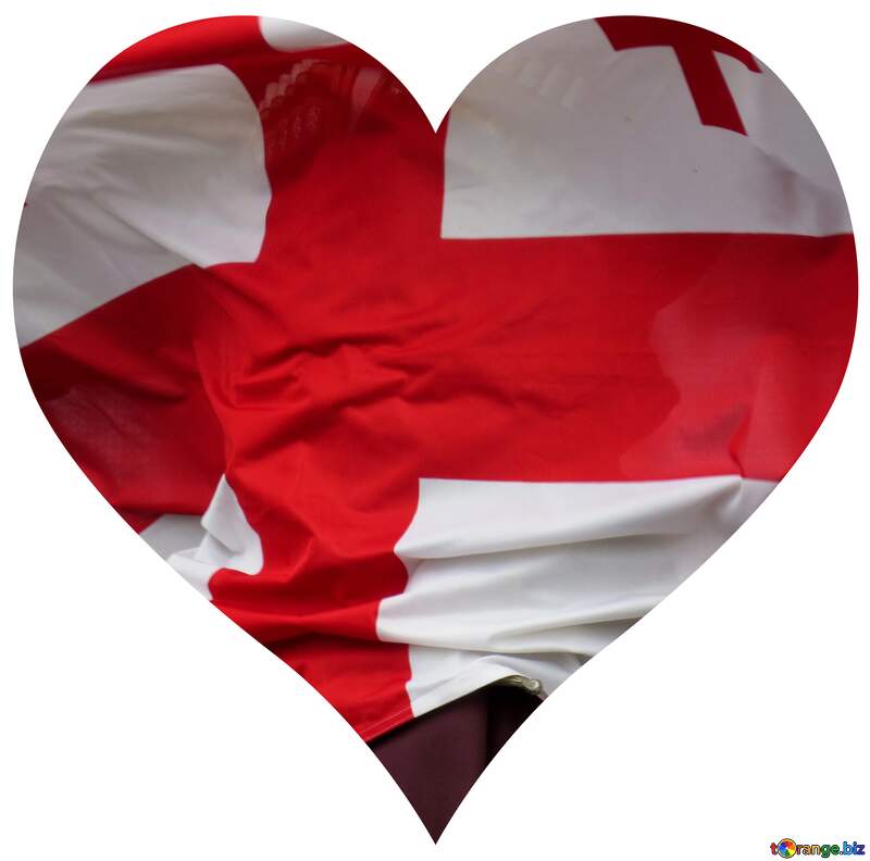 Flag of Georgia love heart shaped illustration №42464