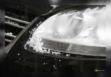FX №56285 Car headlight in winter