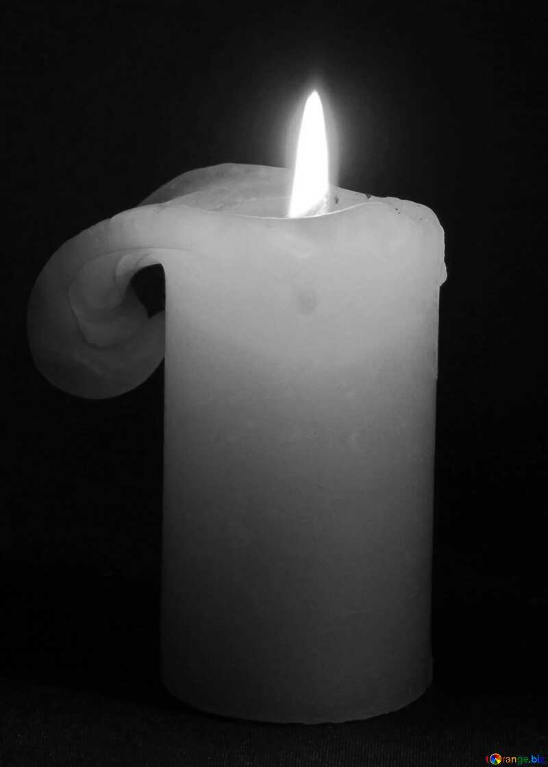  candle black and  white №6176