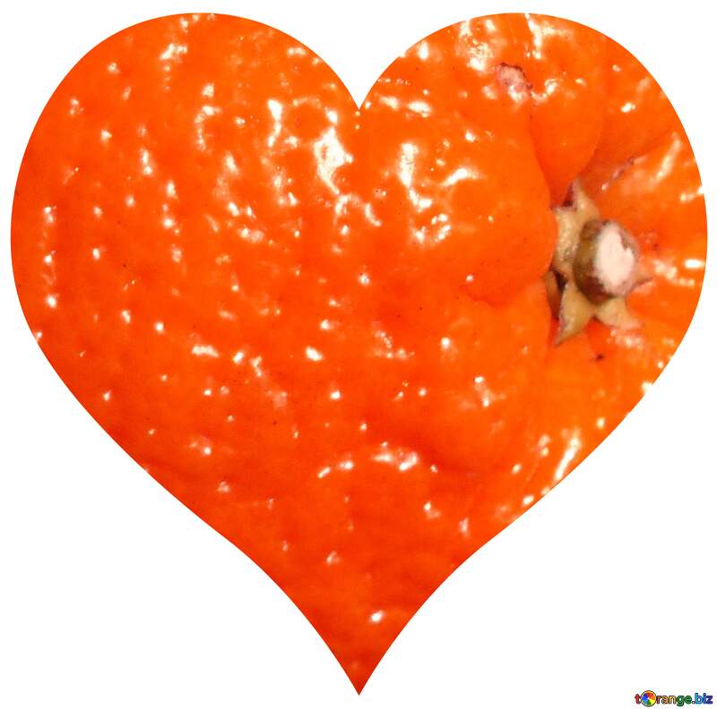 Heart orange skin №9211