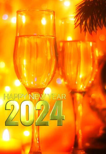 FX №59828 Christmas glasses happy new year 2024