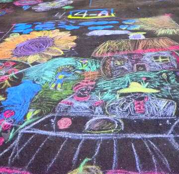 FX №60873  Children chalk drawing