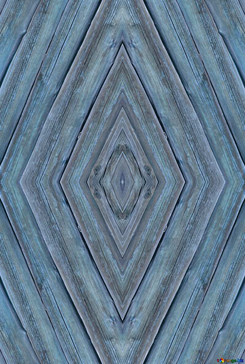 blue symmetric pattern wood №28673