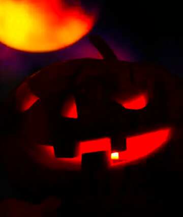 FX №62880  Halloween pumpkin night moon