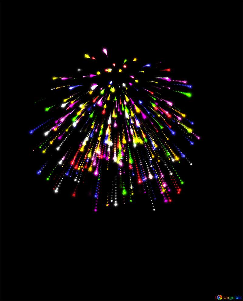 Colorful fireworks template image heart №40025