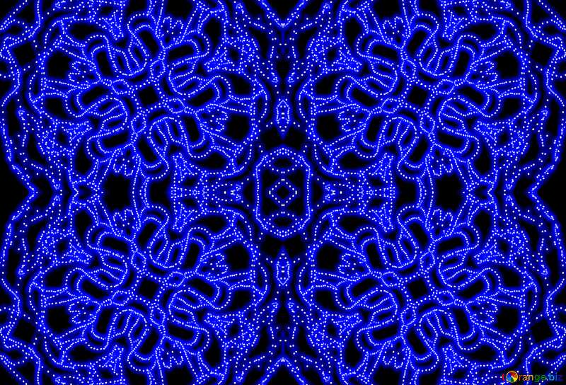 Fantastic ornament blue  fantastic pattern №40230