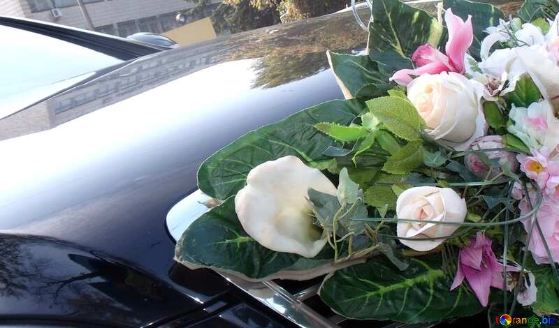  Wedding car bouquet decorations №10094