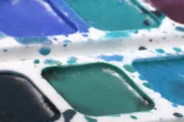 FX №64954 Couleur bleu clair. Peinture aquarelle.