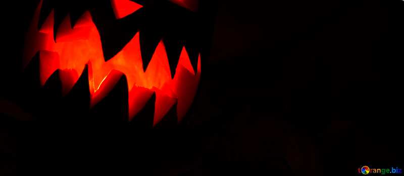 Scary pumpkin candle fragment  banner template №24294