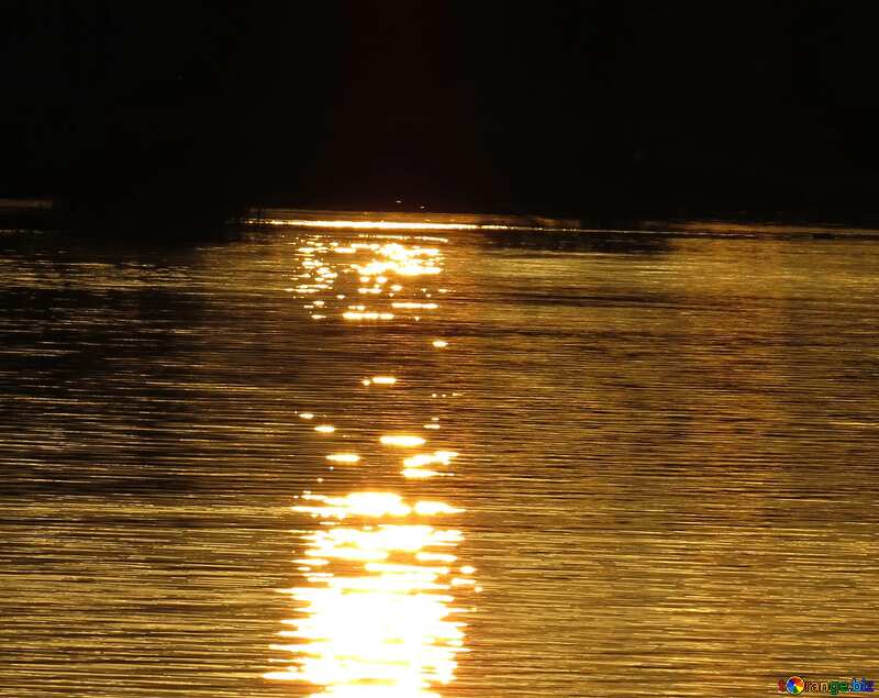 Sunset water  reflection №36404