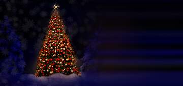 FX №68864 Christmas tree blur right side background