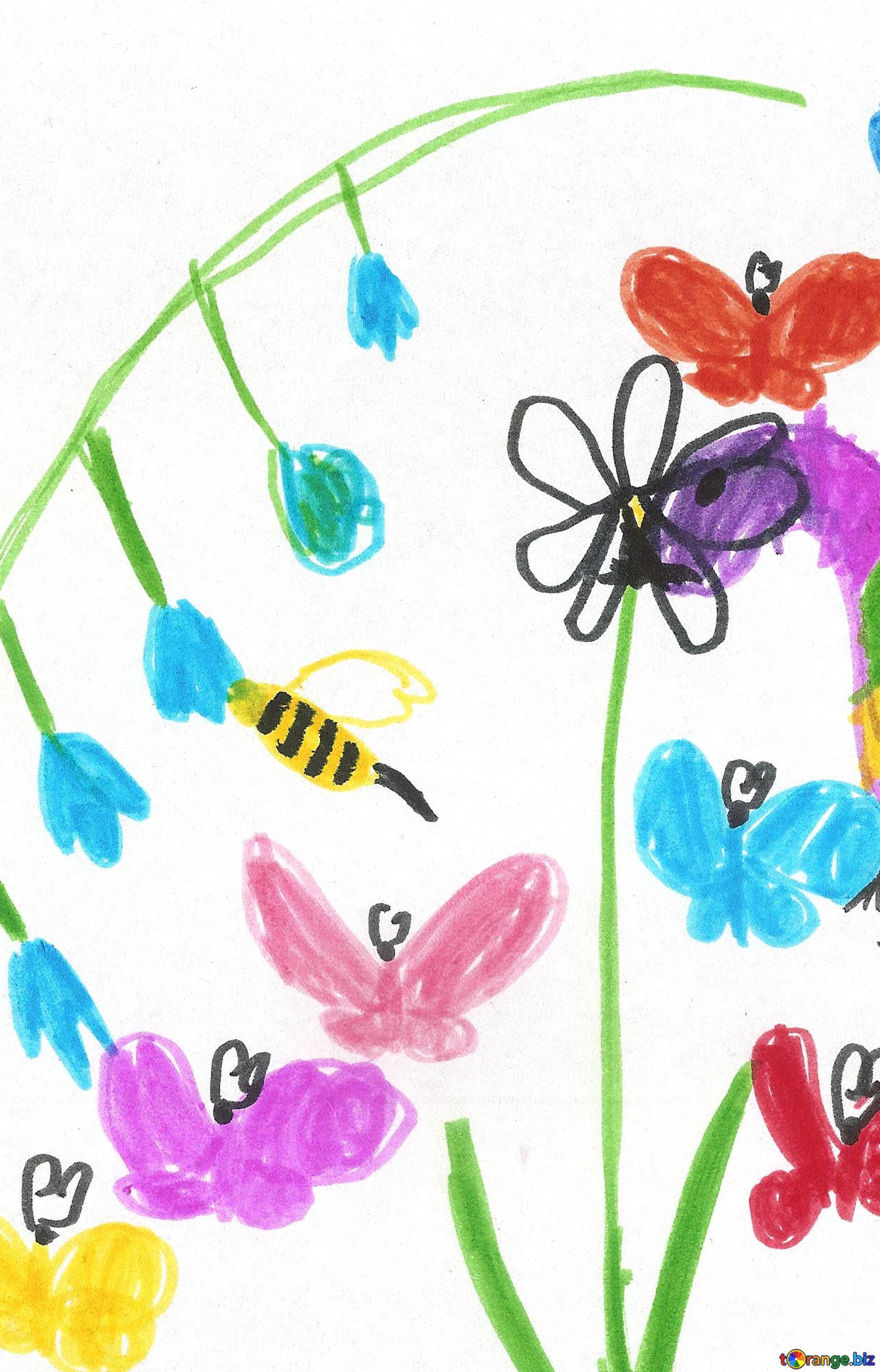 drawing for kids flowers