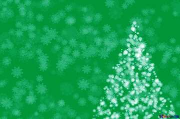 FX №7751 Couleur verte. Flocons de neige et clipart-arbre de Noël Nouvel an.
