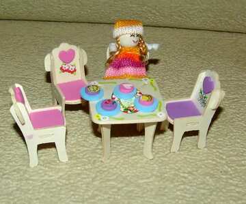 FX №70138 mini chairs table and doll