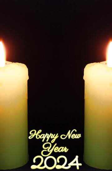 FX №73977 Burning candle happy new year 2022