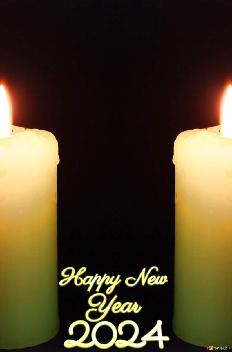 Burning candle happy new year 2022 №2390