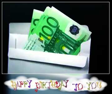 FX №75132 happy birthday to you euro money