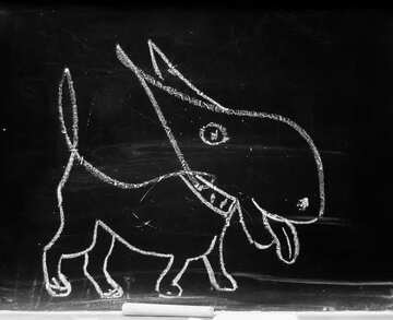 FX №77613 Dog chalk draw