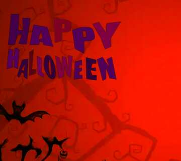FX №77775 Happy Halloween  red background for cards    