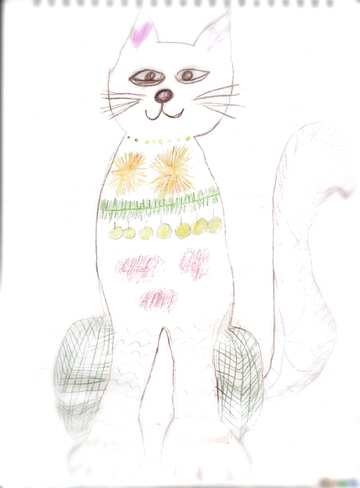 FX №77119 Kids draw cat