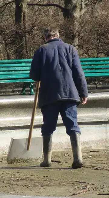 FX №77739 Man and shovel 